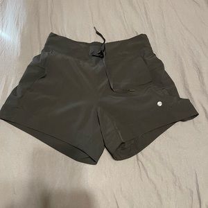 APana 6 inch inseam black dri fit material shorts size small